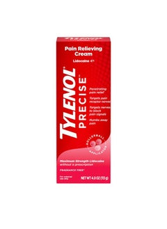 TYLENOL Maximum Strength 4% Lidocaine Pain Relieving Cream for Back, Knee & Joints - Penetrating, Fragrance Free, 4oz  - Image 1