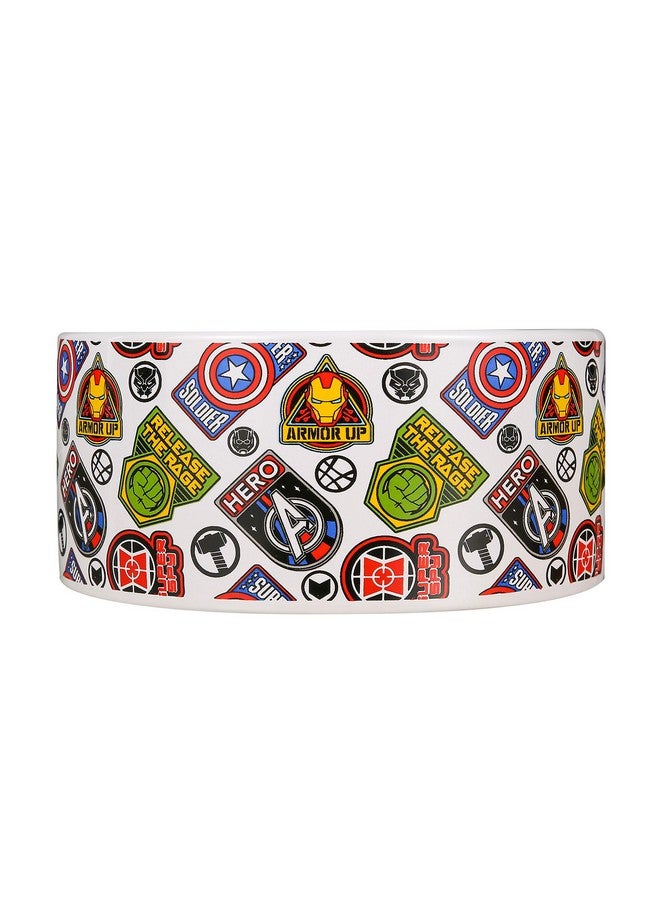 Marvel Comics Avengers Ceramic Dog Bowl, 6Inch | White Ceramic Dog Bowl With Official Marvel Avengers Characters And Logo | Medium Dog Food Bowl Or Water Bowl For Dry And Wet Food | 3.5 Cups 28 Oz - Image 3