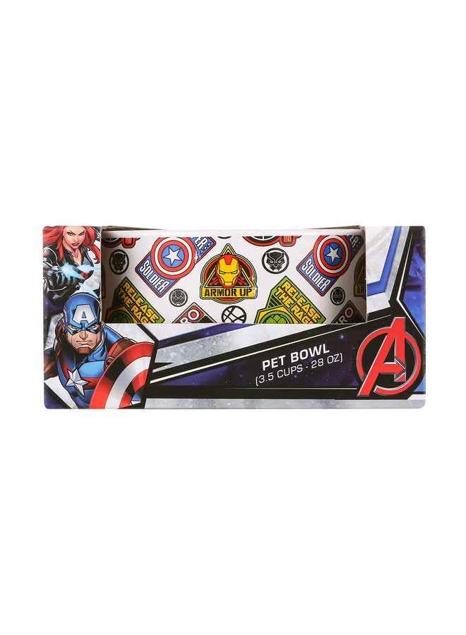 Marvel Comics Avengers Ceramic Dog Bowl, 6Inch | White Ceramic Dog Bowl With Official Marvel Avengers Characters And Logo | Medium Dog Food Bowl Or Water Bowl For Dry And Wet Food | 3.5 Cups 28 Oz - Image 5