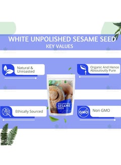 BLISS OF EARTH Organic Unpolished White Sesame Seeds 100gm For Eating Raw Til Seeds  - Image 3