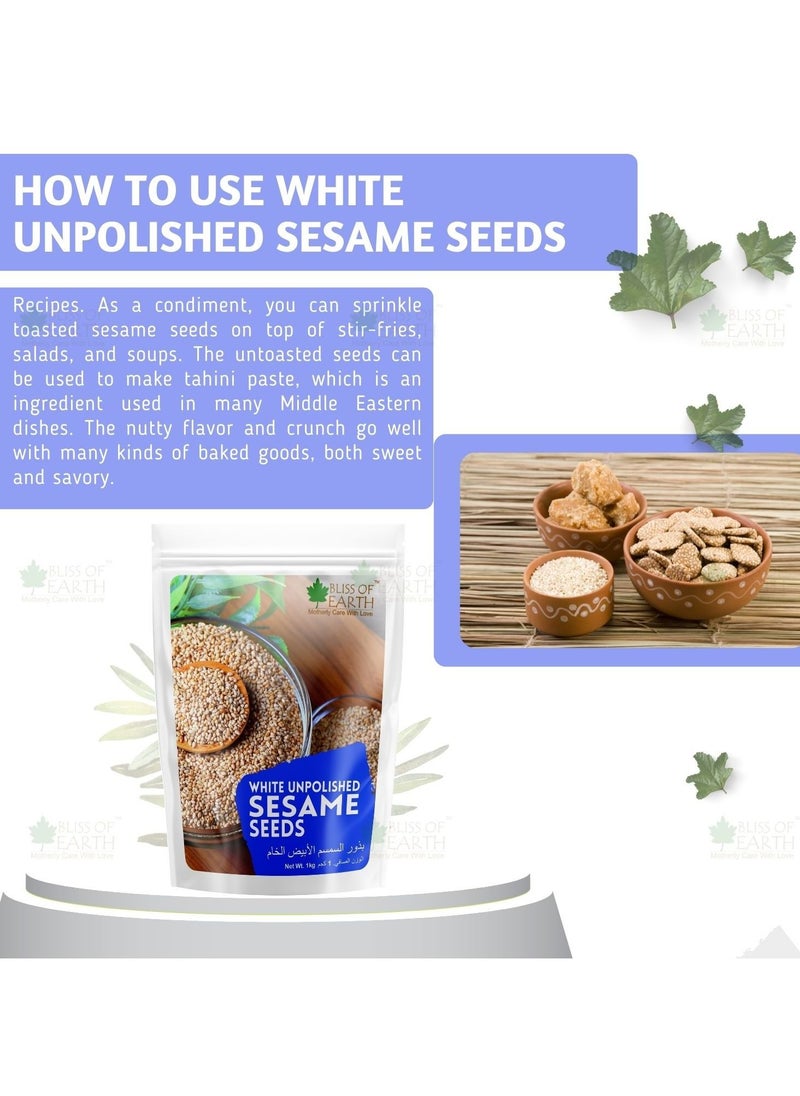 Organic Unpolished White Sesame Seeds 100gm For Eating Raw Til Seeds