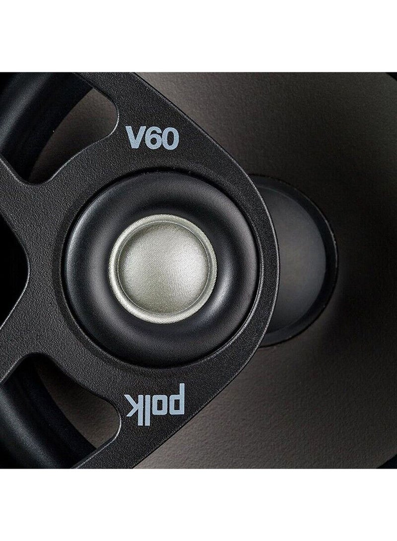 Polk Audio V60 in-Ceiling Speaker (Single), Ideal for All Rooms, Including Damp and Humid Rooms Like Bathroom, Kitchen or Utility Area, Easy Installation, (Black, Paintable Grille)  - Image 4