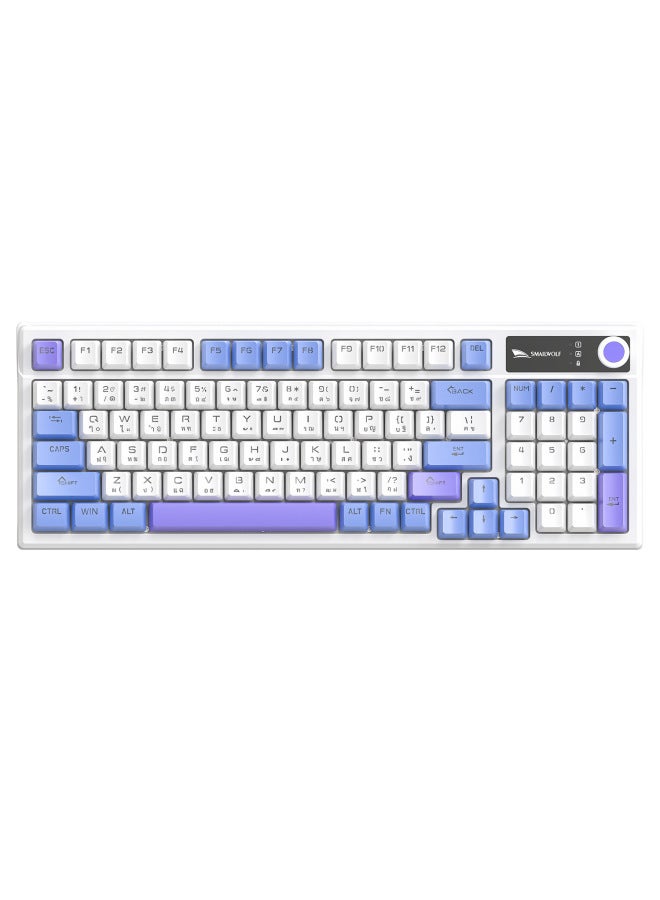 Smail Wolf Sk15 Mechanical Keyboard Laser Engraving Foreign Language Russian Thai Arabic Korean Spanish