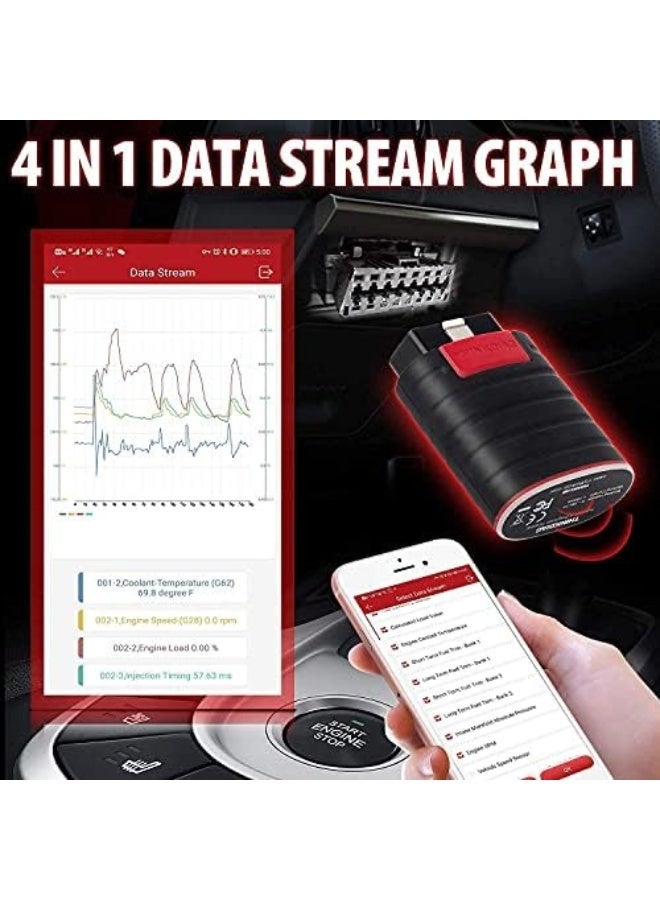 OBD2 Bluetooth Scanner, Bidirectional Scan Tool OE Level Diagnostics ECU Coding Tool FCA AutoAuth Scanner Vehicle Service Tool 15+ Service Functions, FCA AutoAuth, its for iPhone & Android - Image 4