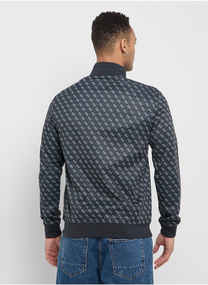 GUESS Korbin Zip Through Sweatshirt - Image 2