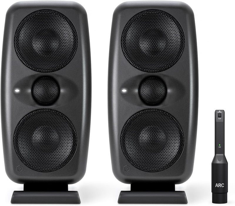 IK Multimedia iLoud MTM MKII (Pair Plus ARC mic) Compact Studio Monitor with Built-in ARC Room Correction, Speaker Emulation, 200W Power - Image 1
