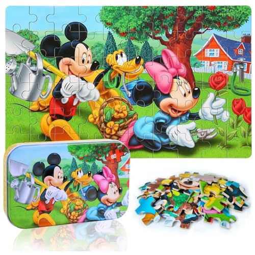 LELEMON Puzzles for Kids Ages 4-6, 60 Piece Puzzles for Kids Ages 3-5 in a Metal Box, Educational Jigsaw Puzzles Childrens Puzzle Games Puzzle Toys for Girls and Boys - Image 1