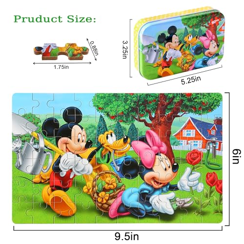 LELEMON Puzzles for Kids Ages 4-6, 60 Piece Puzzles for Kids Ages 3-5 in a Metal Box, Educational Jigsaw Puzzles Childrens Puzzle Games Puzzle Toys for Girls and Boys - Image 3