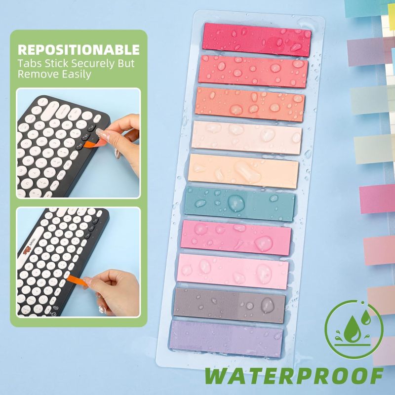 2800-Pcs Sticky Tabs Book Tabs, Writable Morandi Translucent Markers - Image 4