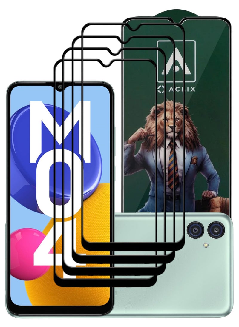 ACLIX 4 Pieces Antistatic ESD Dustproof Premium Quality High Definition Tempered Glass Screen Protector Designed For Samsung Galaxy M04 - Image 1