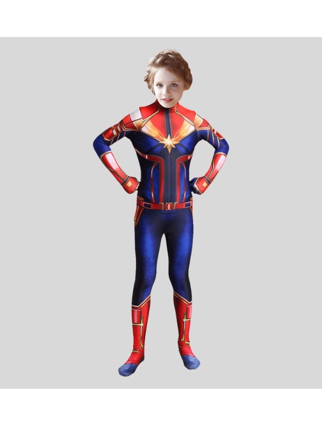 Captain Marvel Cosplay Adult Tight Body Suit For The Marvel Avengers Children's Role-play Fashion Show - Image 2