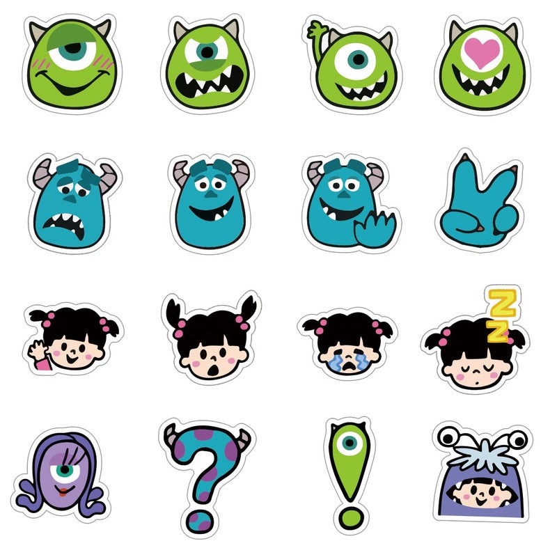 BLCAFEE 40Pcs Monsters Inc Stickers Pack, Cartoon Comedy Vinyl Waterproof Decals for Water Bottle,Laptop,Phone,Skateboard,Scrapbooking,Journaling Choice for Birthday Party Favor Supply - Image 2