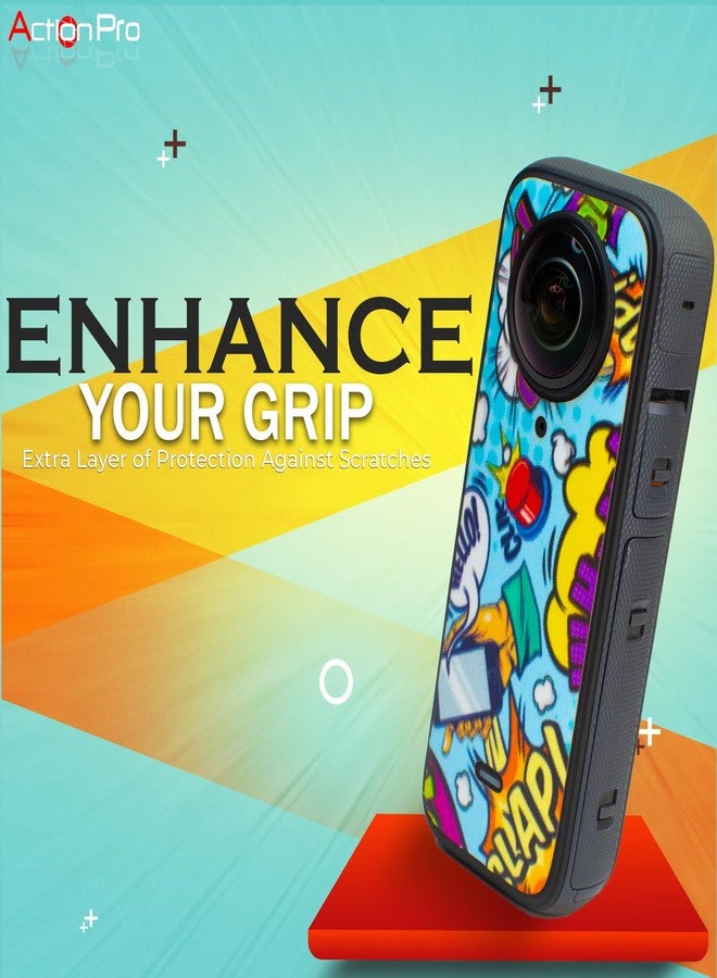 Action Pro Camera Waterproof Skin Compatible with Insta360 X3 Action Camera (Yellow & Blue) - Image 3