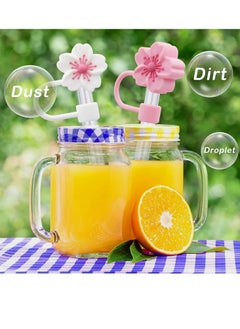BIGTHREE Straw Cover Cap for Stanley Cups Accessories, 4 Pcs Silicone Straw Topper Compatible with 30&40 Oz Tumbler with Handle, 10mm 0.4in Dust-Proof Reusable Straw Tips Lids  - Image 2