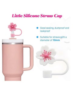 BIGTHREE Straw Cover Cap for Stanley Cups Accessories, 4 Pcs Silicone Straw Topper Compatible with 30&40 Oz Tumbler with Handle, 10mm 0.4in Dust-Proof Reusable Straw Tips Lids  - Image 3