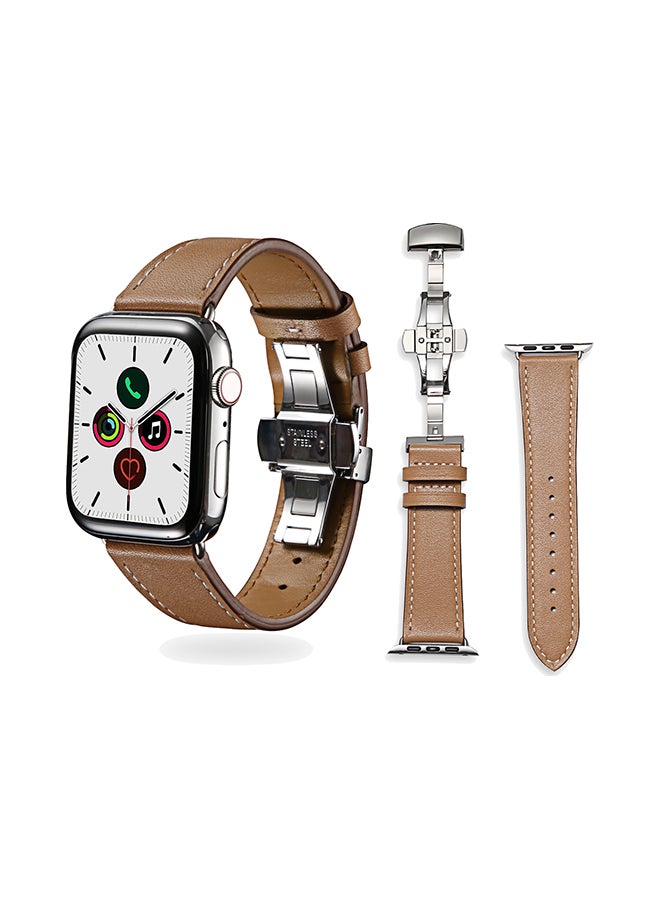 Perfii Stylish Band For Apple Watch Series 5/4/3/2/1 Light Brown