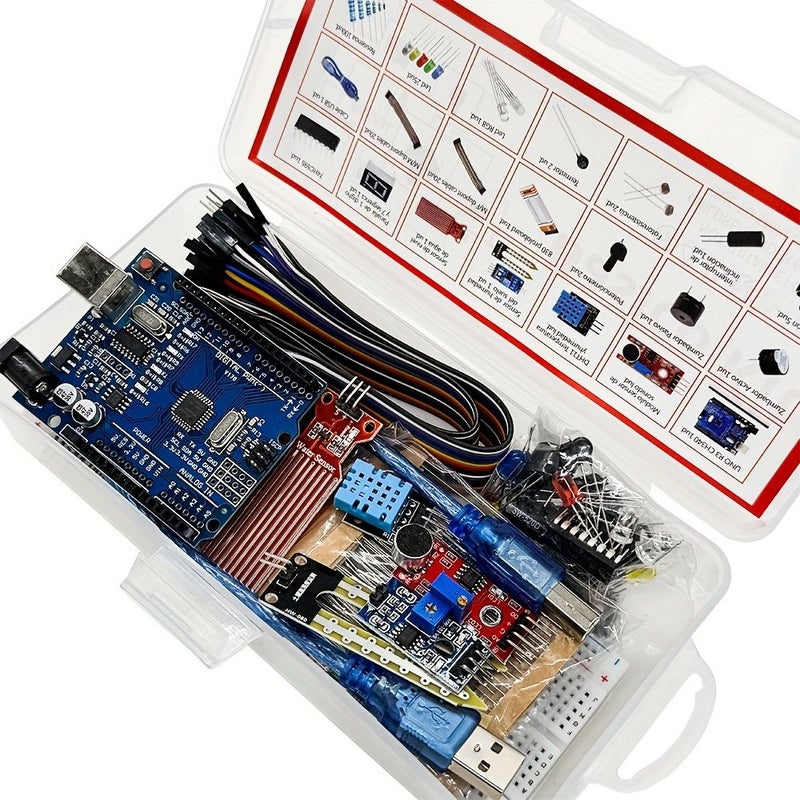 Electronics Basico DIY Starter Kit For Uno R3 Board 830 Hole Breadboard Resistor Learning Set - Image 1