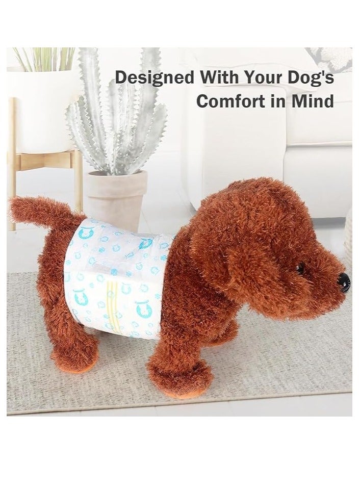 Male Dog Diapers(Medium) - Adjustable, Leak-Proof, Disposable Belly Bands for Dogs with Marking, Incontinence, or Post-Surgery Needs - Soft, Breathable, and Comfortable Fit