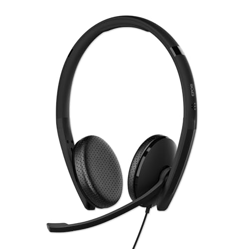 EPOS I SENNHEISER C10 USB Headset with Microphone | Wired Headphones with Simple and Flexible USB C Connection and EPOS BrainAdapt™ Technology ,Black - Image 1