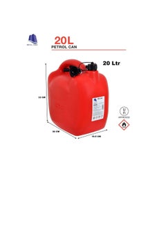 PVC Jerry Can PVC Fuel Can Container for Oil Petrol Diesel Storage Moving Red Cans, UN Regulations Approved Heavy Duty Backup Petrol Tanks Mount for Motorcycle SUV ATV Most Cars (20 Ltr)  - Image 1
