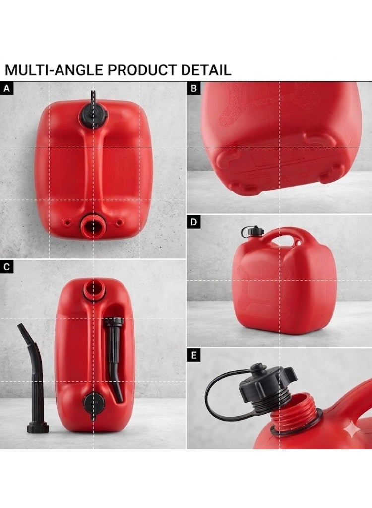 PVC Jerry Can PVC Fuel Can Container for Oil Petrol Diesel Storage Moving Red Cans, UN Regulations Approved Heavy Duty Backup Petrol Tanks Mount for Motorcycle SUV ATV Most Cars (20 Ltr) - Image 2