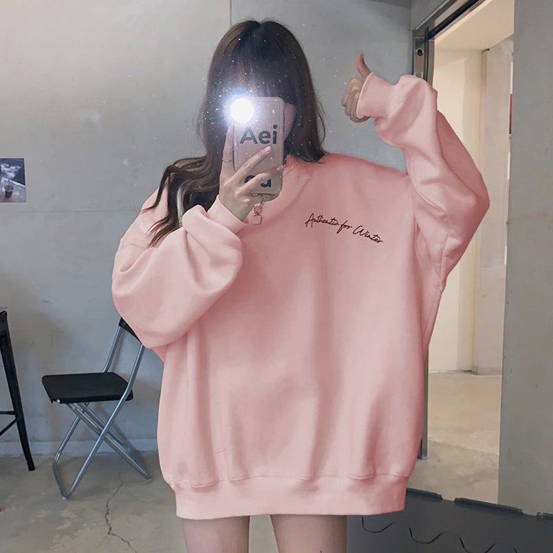 Crisp Fish Scale Spring Fall Sweatshirt Pink - Image 1