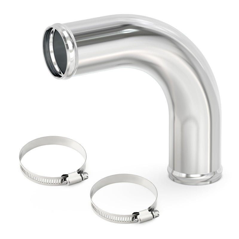 GASHER 1PCS 90 Degree Elbow Aluminum Alloy Tube Intercooler Pipe Air Intake Tube 175OD Leg Length 4 100mm with Bead Roll - Image 2