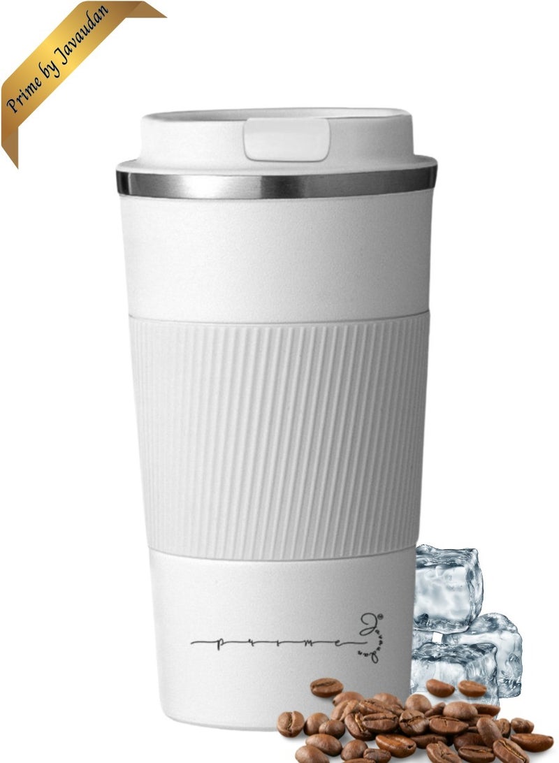 Prime by javaudan Coffee Mug Coffee Cup Travel Mug Reusable Insulated Coffee Cup Vacuum Insulation Stainless Steel Thermal Coffee Mug for Hot Cold Drinks with Non-Slip Protective Cover - 510ml - Image 1