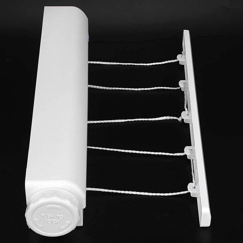 JENY Flexible Retractable Clothesline Plastic Clothes Line Automatic Telescopic Drying Rack Wall Mounted Clothes Hanging Line for Indoor Heavy Duty Rope Hanger for Drying Laundry line Outdoor - Image 4