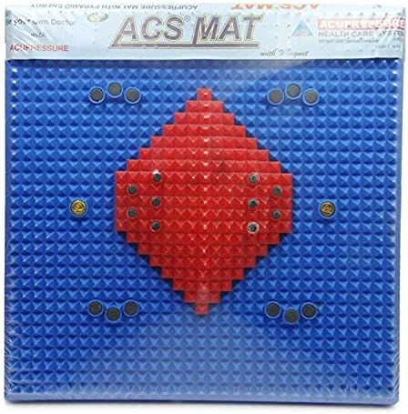 AHCS سجادة صحة القدم العلاجية المغناطيسية الهرمية للعلاج بالضغط 5 قطع حلقات مساج أصابع سوجوك L X W X H 30 X 30 X 6 سم - Image 1