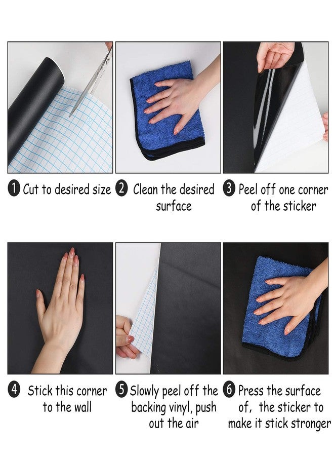 KDG Chalkboard Wall Sticker Wall Decal Large Chalkboard Contact Paper Roll - G Self Adhesive DIY Reusable Erasable Removable Blackboard Wall Sticker Black for Kids Office 30 x 3.5 cm - Image 3