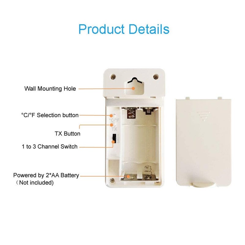 SMARTRO Wireless Remote Sensor Indoor Outdoor Thermometer Replacement for SC91/SC62 - Image 5