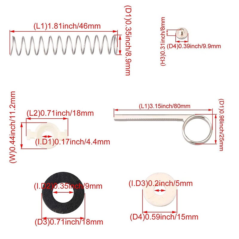 Jiayouy Trumpet Repair Kit - Finger Buttons, Valve Cap, Piston Spring, Silver - Image 4