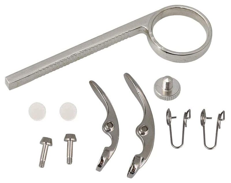 Jiayouy Trumpet Repair Kit - Finger Buttons, Valve Cap, Piston Spring, Silver - Image 3