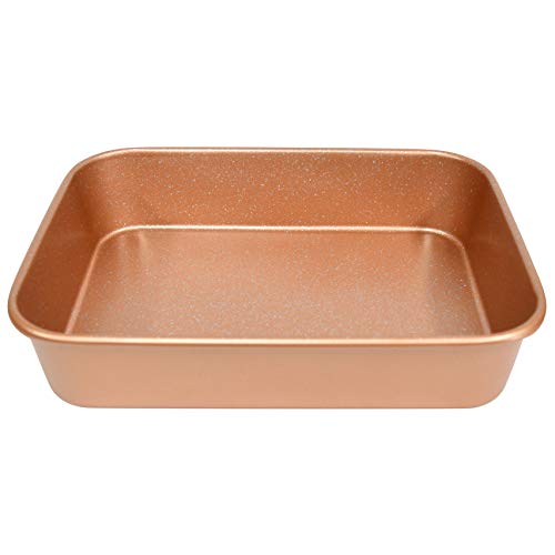 casaWare Ceramic Coated NonStick Lasagna/Roaster Pan 13 x 10 x 3-Inch (Rose Gold Granite) - Image 2