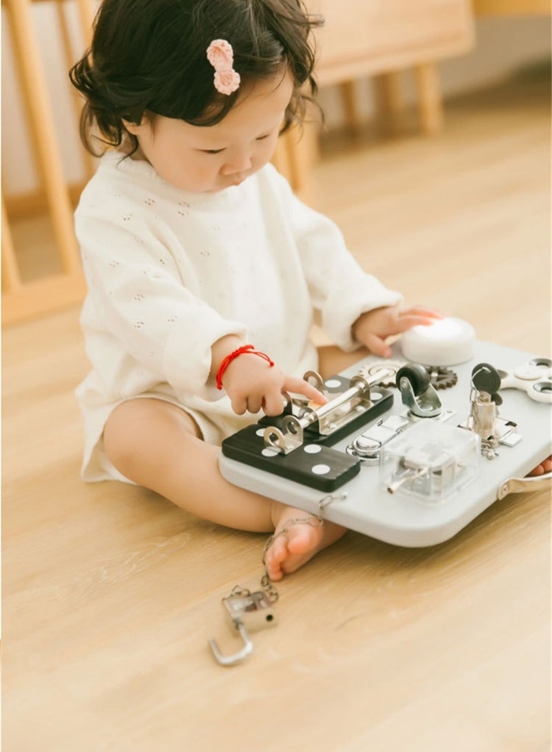 Montessori early education busy board unlocking board toy  - Image 5