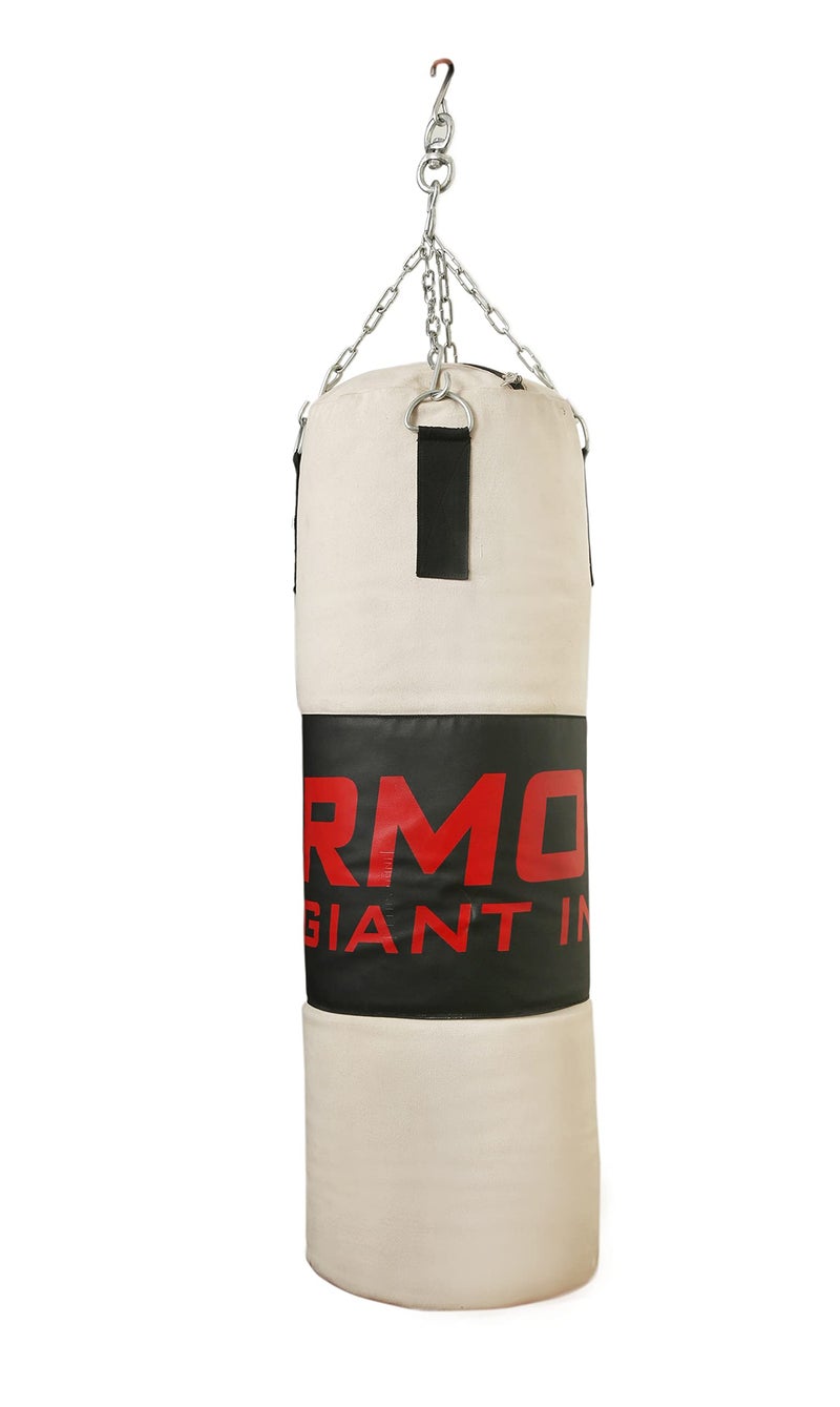 IWIN RMOUR Ultimate Canvas Unfilled Heavy Punching Bag SRF Material Boxing Punching Training with Rust Proof Stainless Steel Hanging Chain and Boxing Gloves (Size 2 Ft) - Image 2