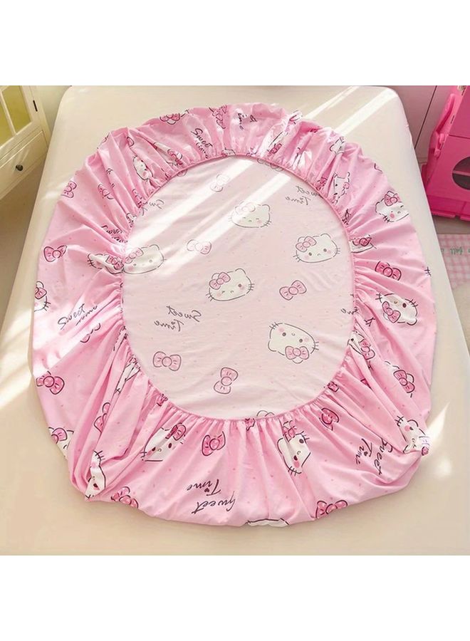 Cute Cartoon Fitted Bed Sheet With Two Pillowcases 150x200 For Single Size Mattresses Soft Machine Washable Bedding Accessory - Image 5
