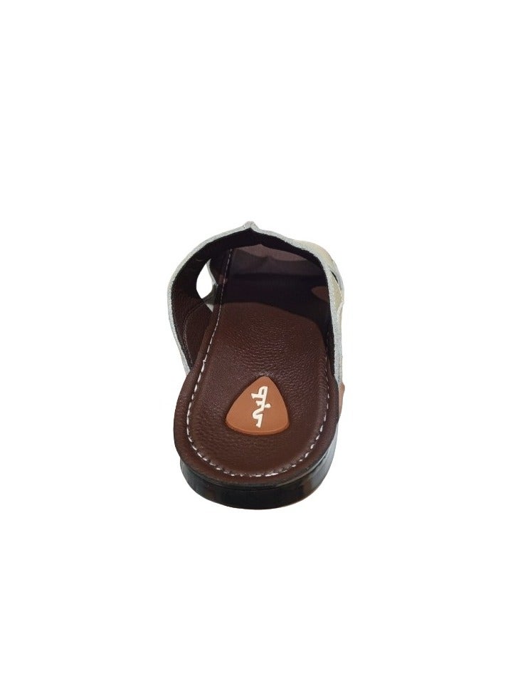 Hand Made Men's leather slippers made from natural leather; handcrafted men's sandals with a leather insole and orthopedic sole, ideal for those who suffer from heel pain  - Image 4