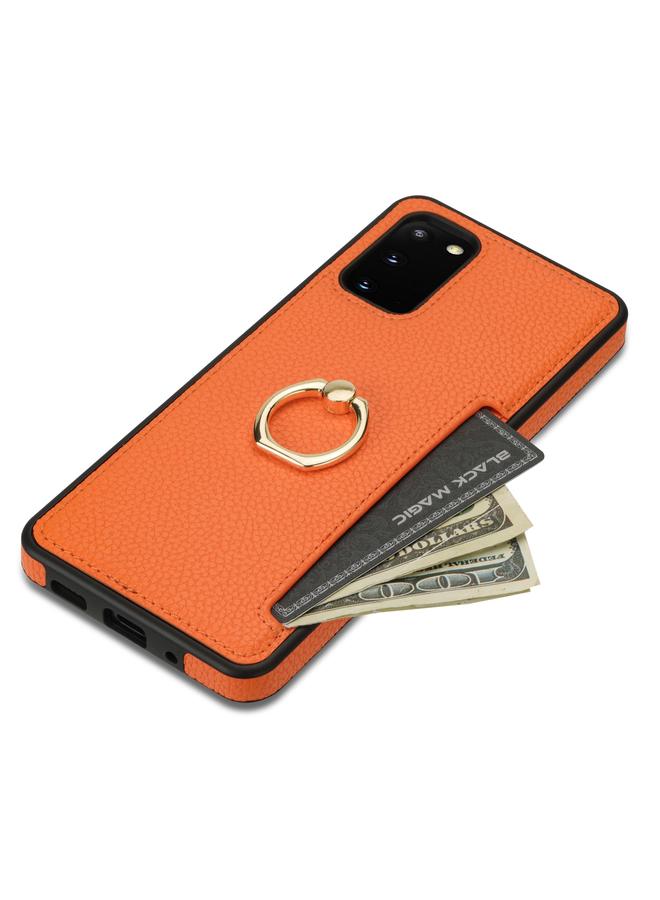 S-TOP Case For Samsung Galaxy S20 Ring Card Litchi Leather Back Phone Case - Image 3