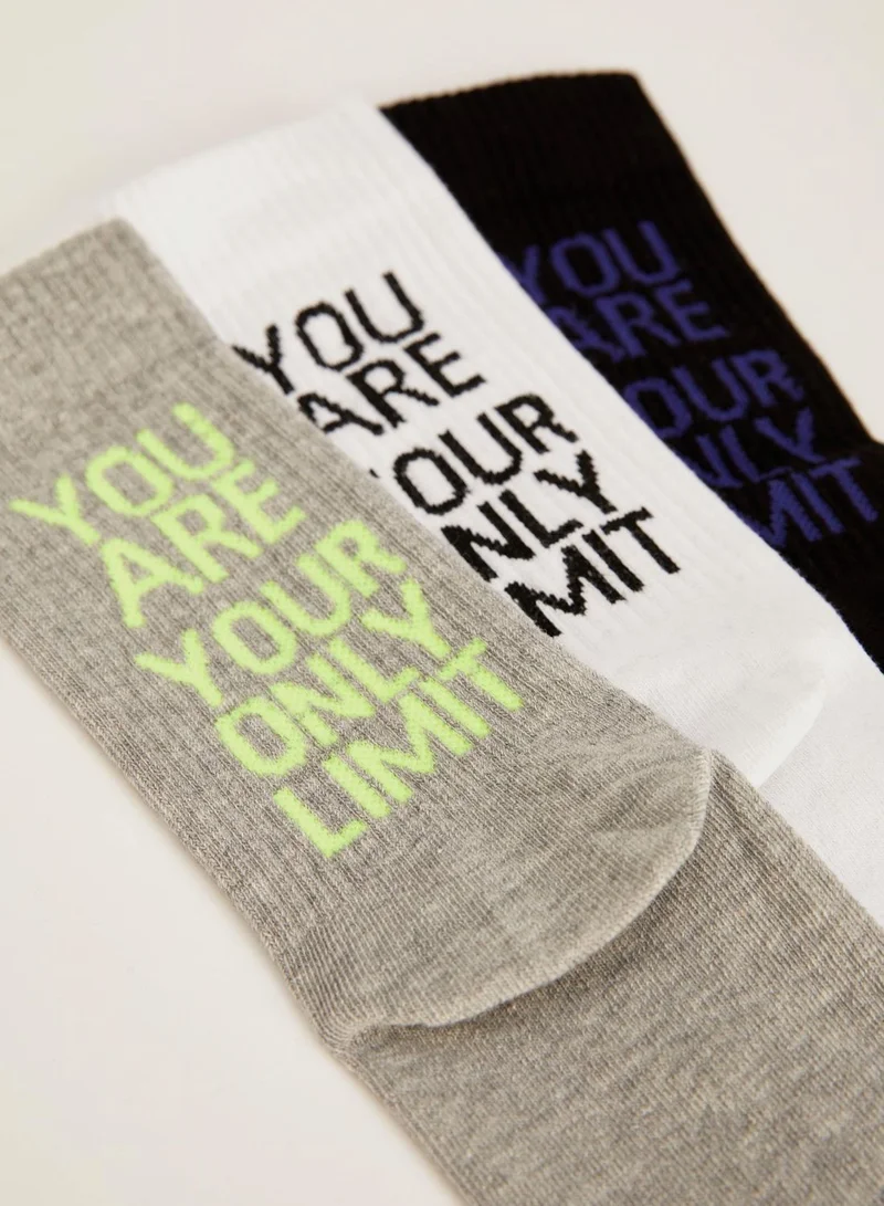 DeFacto 3 Pack Assorted Ankle Socks