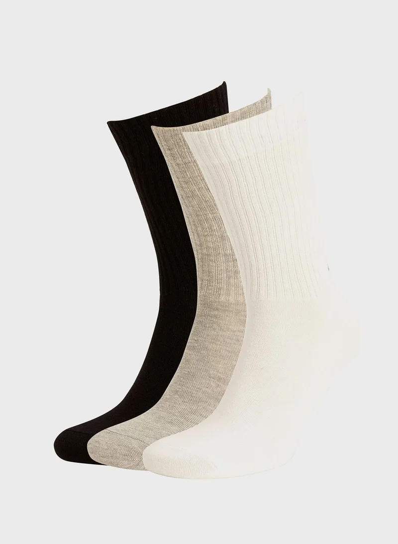 DeFacto 3 Pack Assorted Ankle Socks