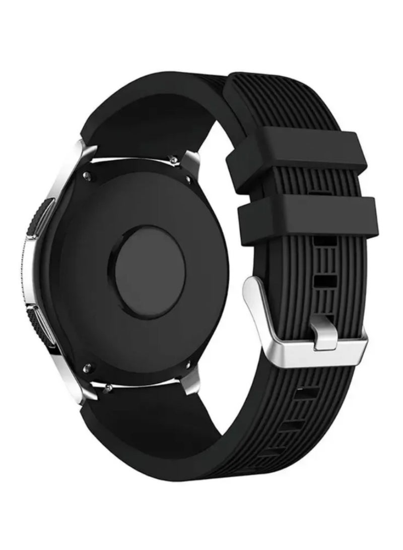 1PCS 22mm Silicone Replacement Strap for Samsung Galaxy Watch 46mm (SM-R800) Durable Unisex Sports Band Waterproof Adjustable (140-215mm) w/ Secure Stainless Steel Buckle - Image 2