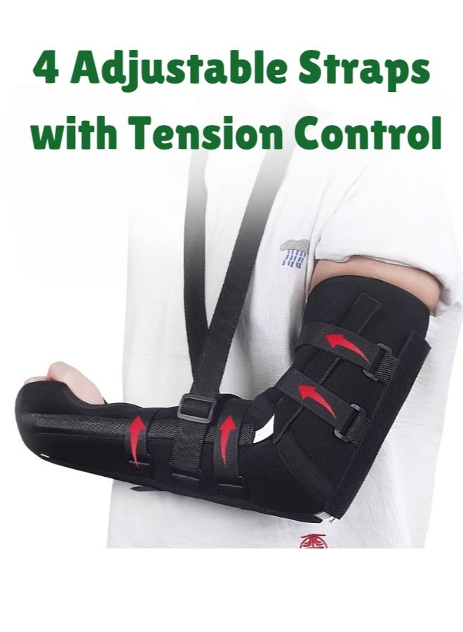 Arm Sling Shoulder Immobilizer,Posterior Long Arm Splint - Elbow Immobilizer Right or Left Forearm Brace with Sling for Fractures, Post-Surgery Recovery, Tendonitis, Bursitis, and Ulnar Nerve Entrapment Relief - Image 4