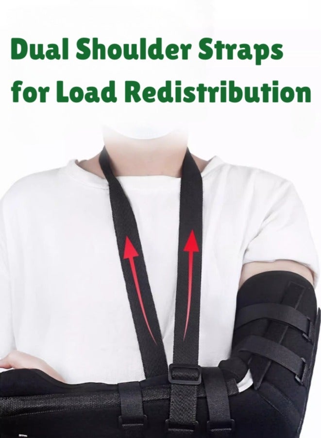 Arm Sling Shoulder Immobilizer,Posterior Long Arm Splint - Elbow Immobilizer Right or Left Forearm Brace with Sling for Fractures, Post-Surgery Recovery, Tendonitis, Bursitis, and Ulnar Nerve Entrapment Relief - Image 5