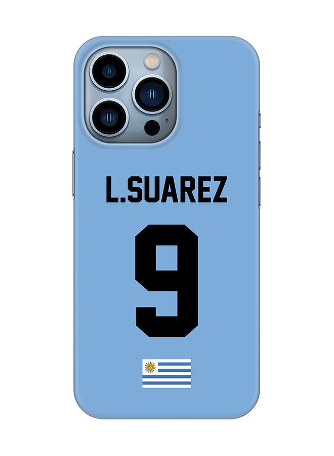 Stylizedd Slim Cover for Apple iPhone 13 Pro Case Snap Classic Series Mobile Cover Hard PC Shield Matte Finish Print -Uruguay-Player-L.Suarez - Image 1