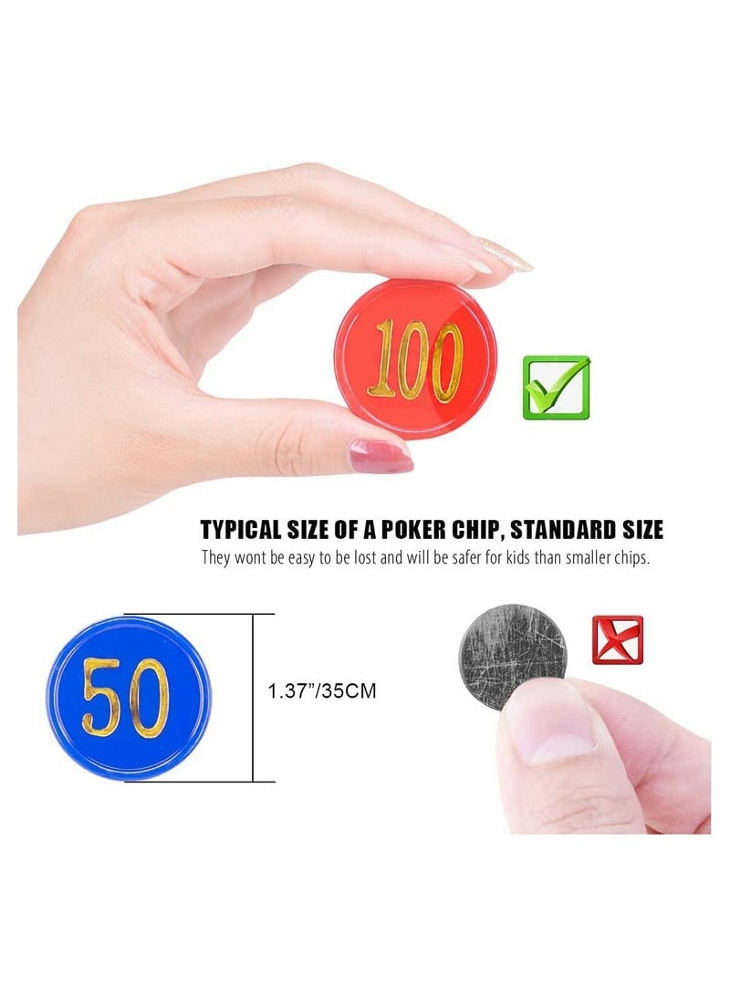 Zikra 160Peices Plastic Counting Chip Set with Storage Box for Home Game, Kids Game Play, Learning Math Counting - Image 5