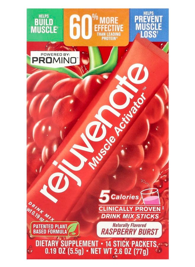 Rejuvenate Rejuvenate Muscle Activator™ Drink Mix Raspberry Burst 14 Stick Packs 0.19 oz (5.5 g) Each 