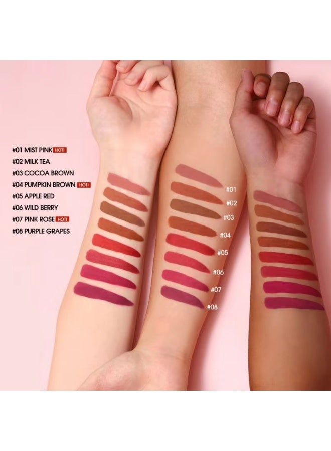 O.TWO.O O TWO O Velvet Matte Liquid Lollipop Lipstick Long Lasting Waterproof Non Transfer Smooth Lip Color - Image 4