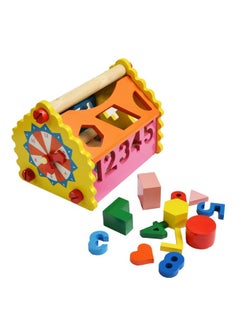 Shumee 6 In 1 Wooden Shape Sorter Activity Toy (1+ Years) | Multicolor | Learning Toy For Alphabets, Numbers, Time & Shape | Educational Toddler Toy | Play Based Learning | Made In India  - Image 1